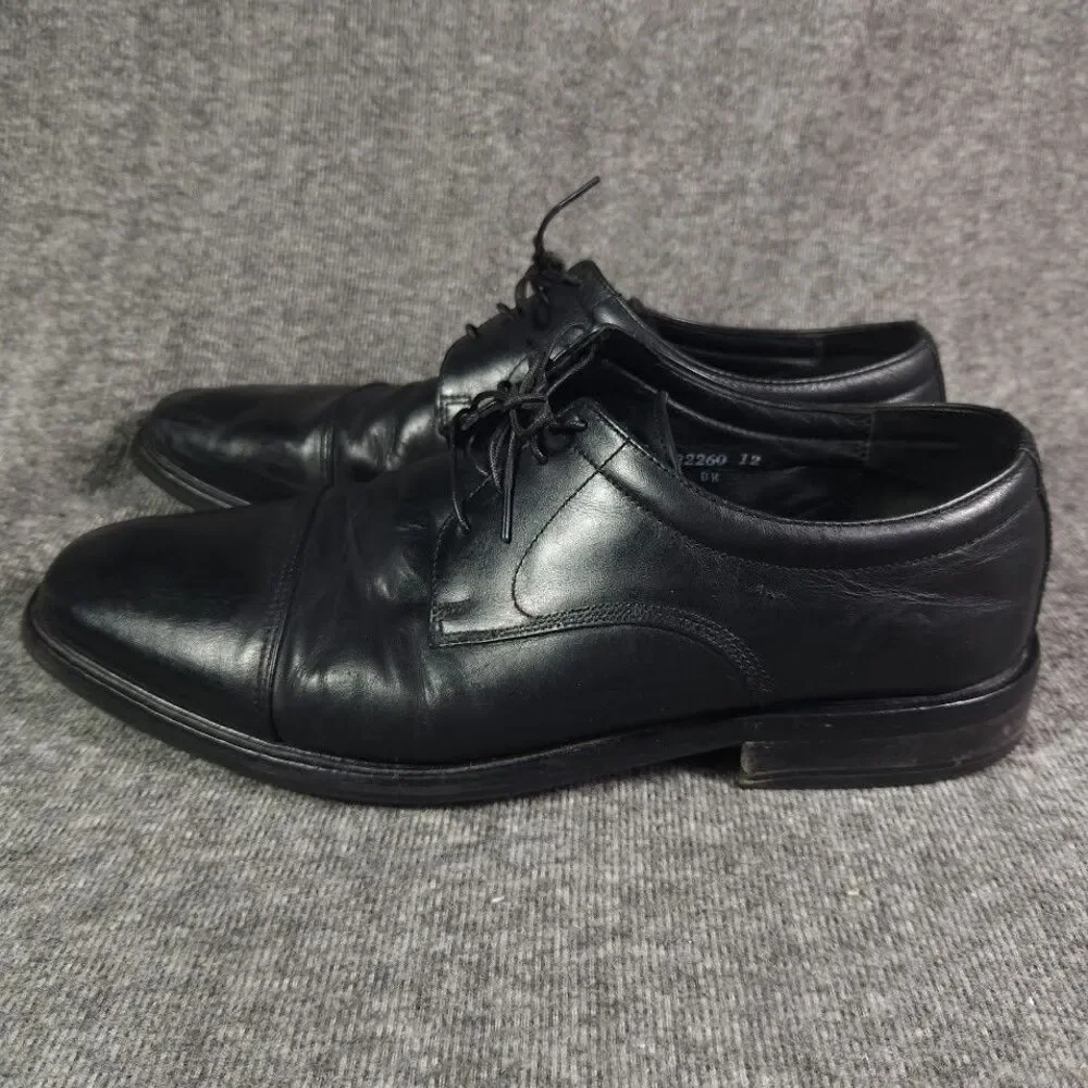 Men’s Florsheim Oxford Dress Shoes Black Leather Lace Up Size 13 D 11031-01